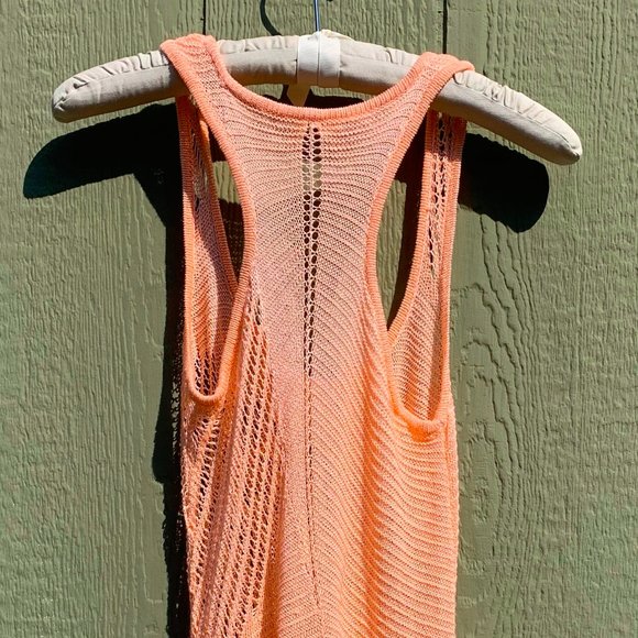 Mesh-Look Racerback Knit Tunic or Coverup - Picture 4 of 5